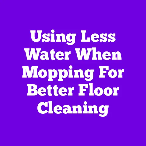 Using Less Water When Mopping For Better Floor Cleaning