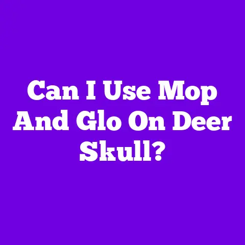 Can I Use Mop And Glo On Deer Skull?