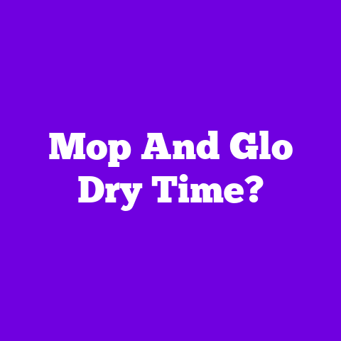 Mop And Glo Dry Time?